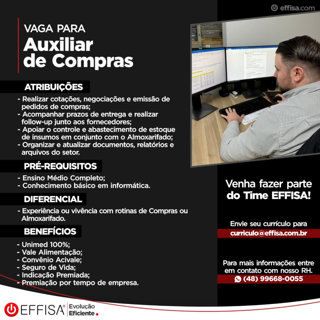 Vaga Auxiliar de Compras