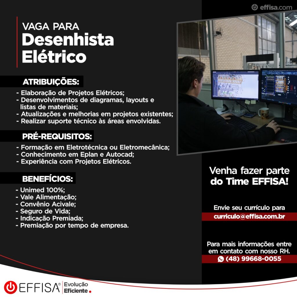 Vaga Desenhista Eletrico